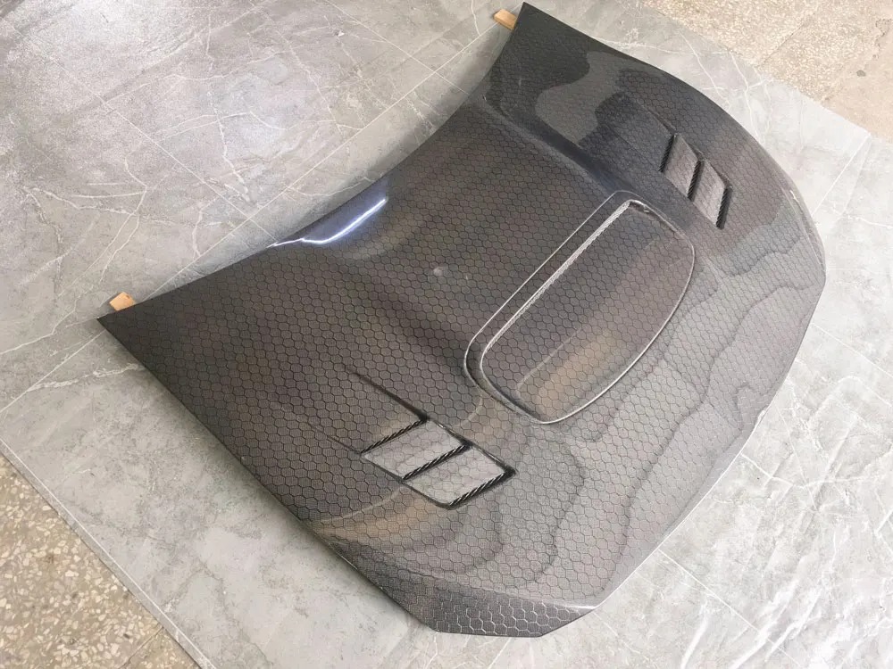 Replacement New for GT86 for BRZ 12-16 Honeycomb Carbon Fiber Engine Hood Bonnet Cover Trims